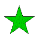 Zelená pěticípá hvězda, možný symbol zeleného komunismu.